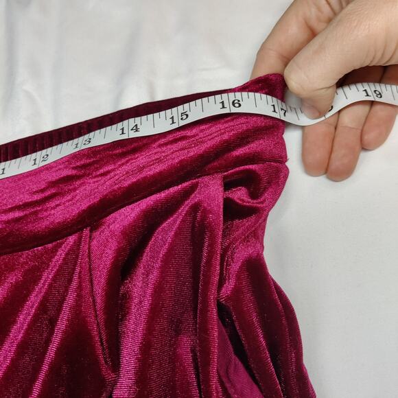 Anthropologie Maison d' Amelie Red Velvet Pull On High Rise Lounge Pants Small - Picture 9 of 12